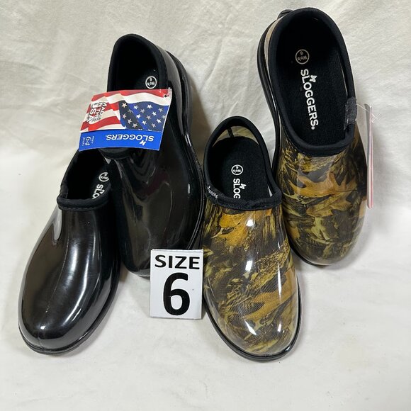 Two for One Price!!! Sloggers Waterproof Rain Shoes - Black & Camo - Picture 1 of 3